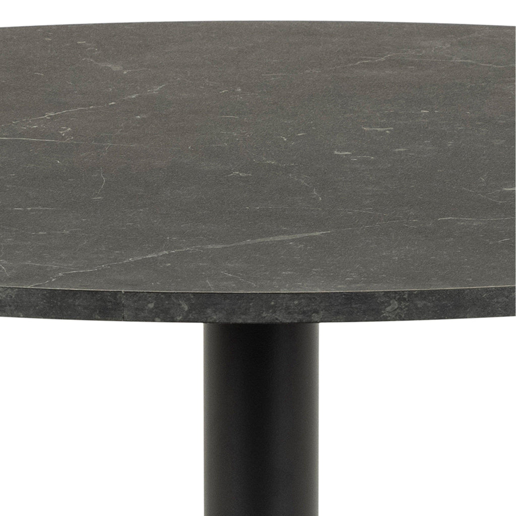 Ibiza Round Dining Table with Black Top and Matt Black Base - image 5