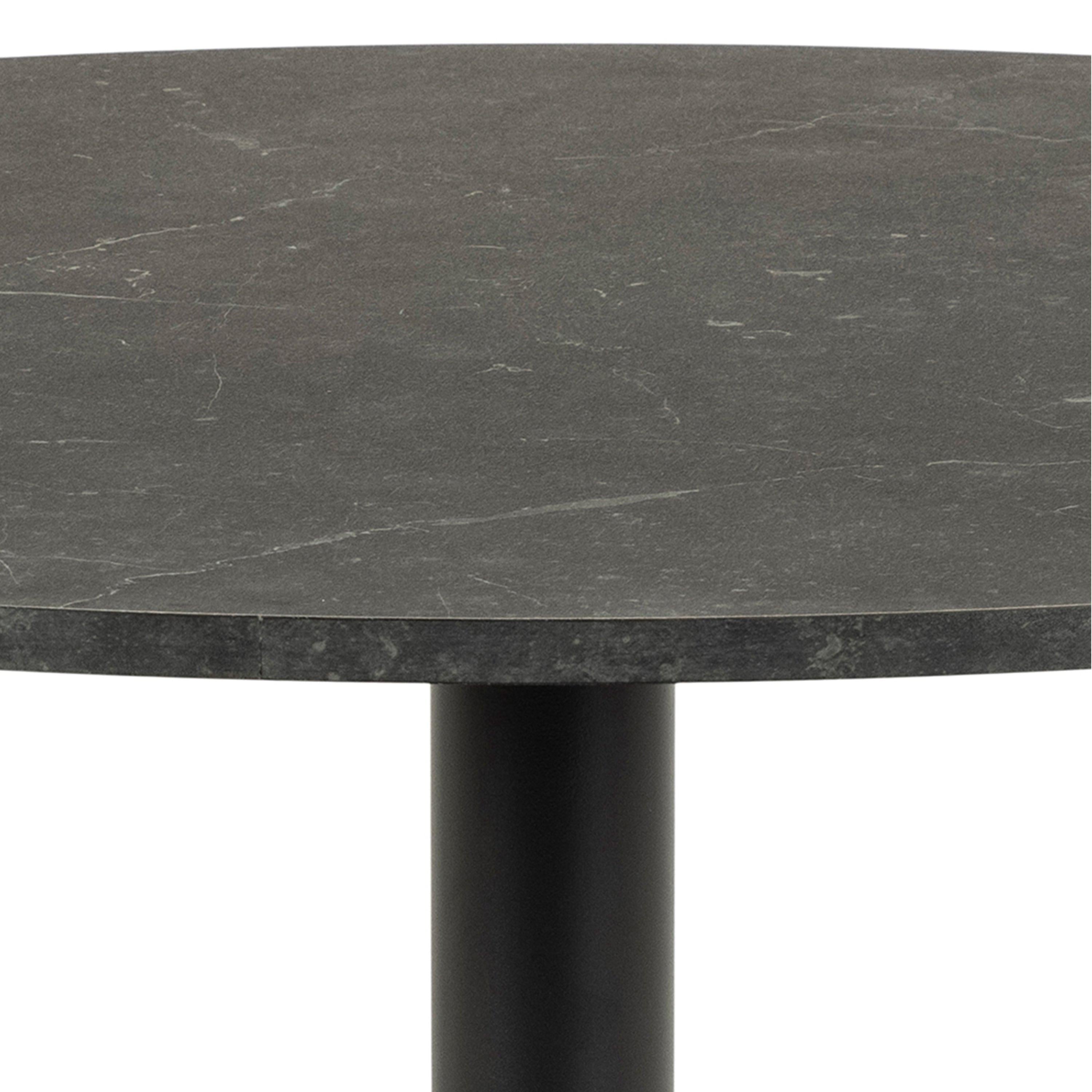 Ibiza Round Dining Table with Black Top and Matt Black Base - image 5