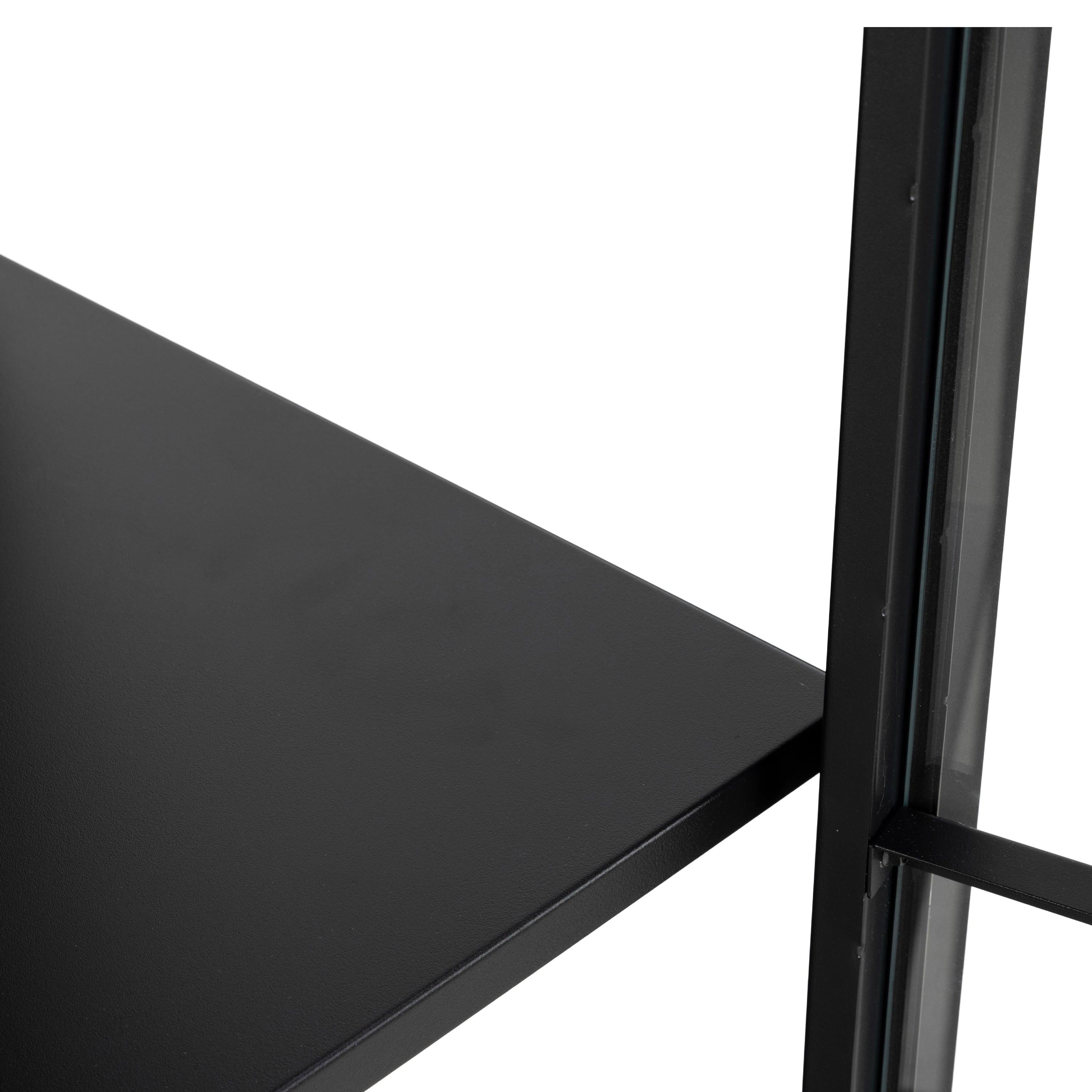 Newcastle Tall 2 Door Display Cabinet in Matt Black - image 8