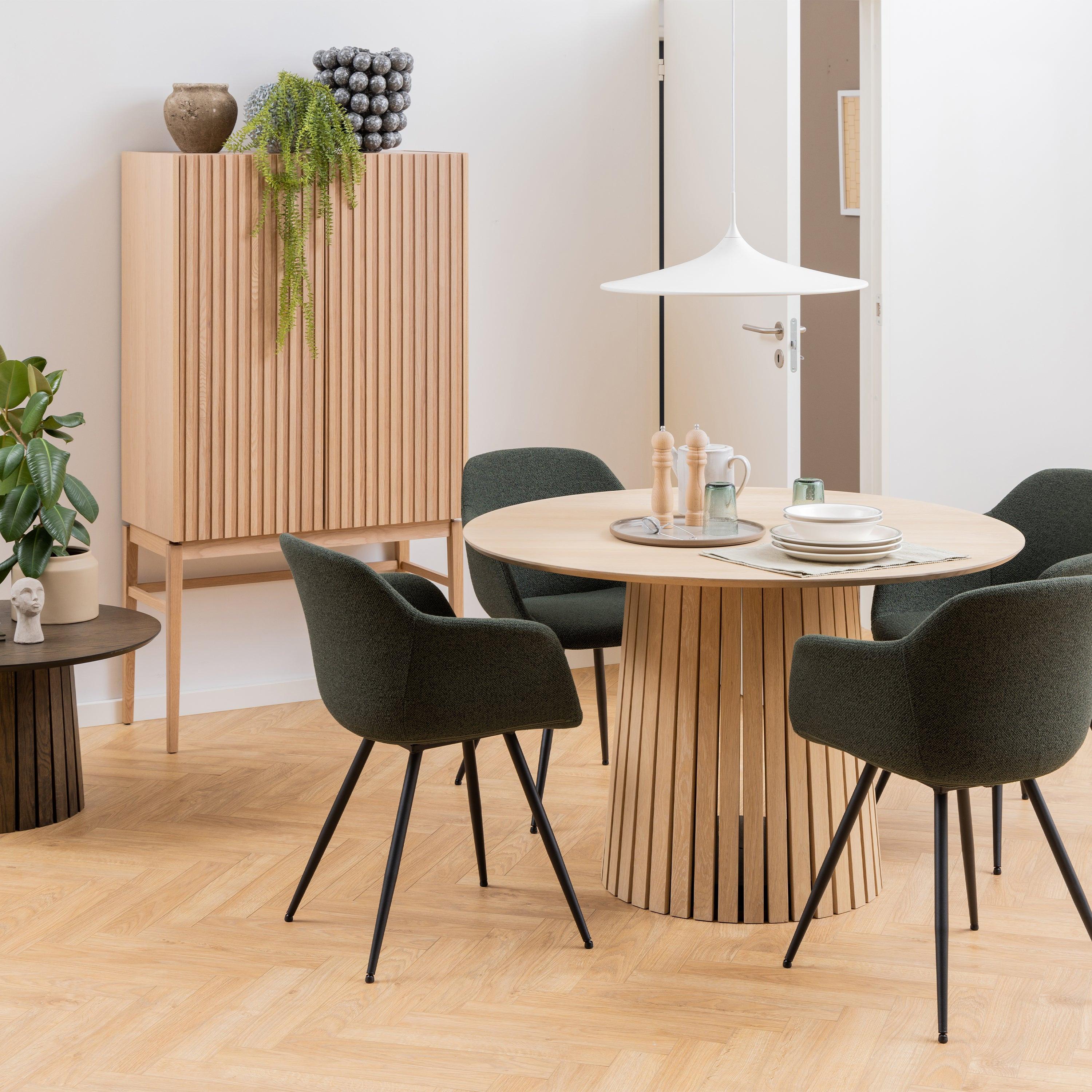 Christo Round Dining Table in White Oak - image 3