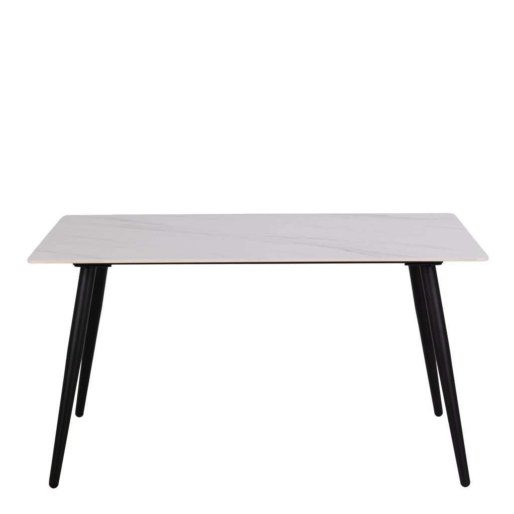 Wicklow Ceramic Dining Table in White 140x80cm - image 2
