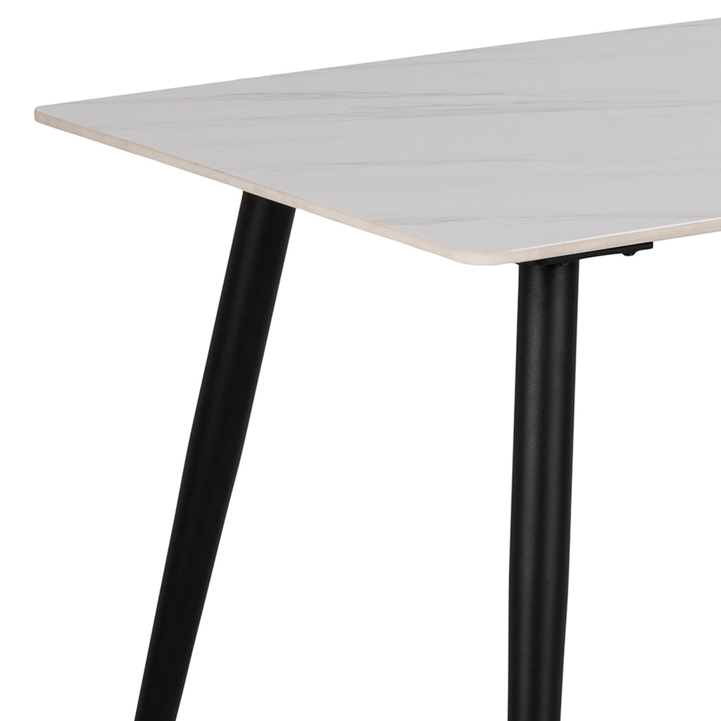 Wicklow Ceramic Dining Table in White 140x80cm - image 7