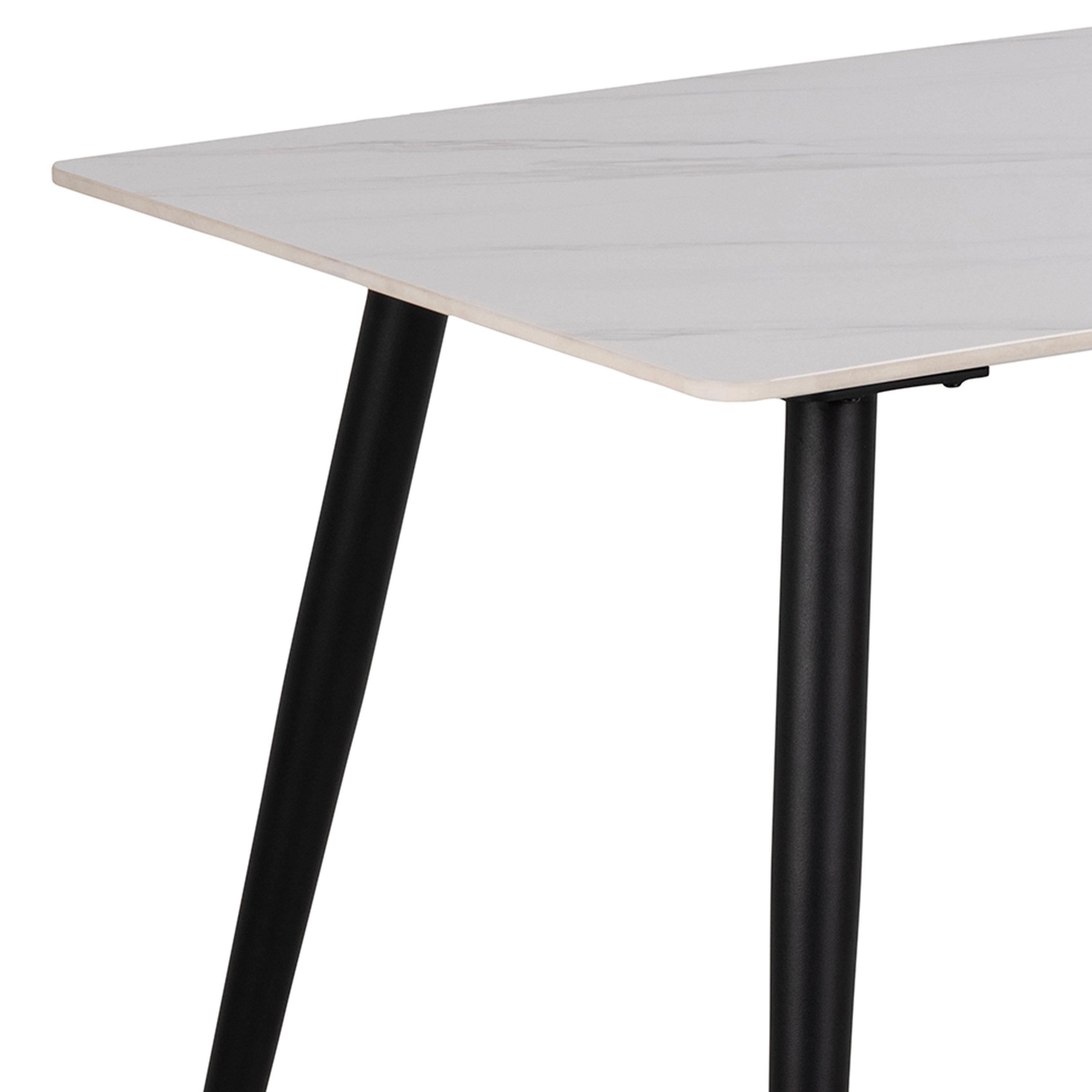 Wicklow Ceramic Dining Table in White 140x80cm - image 7