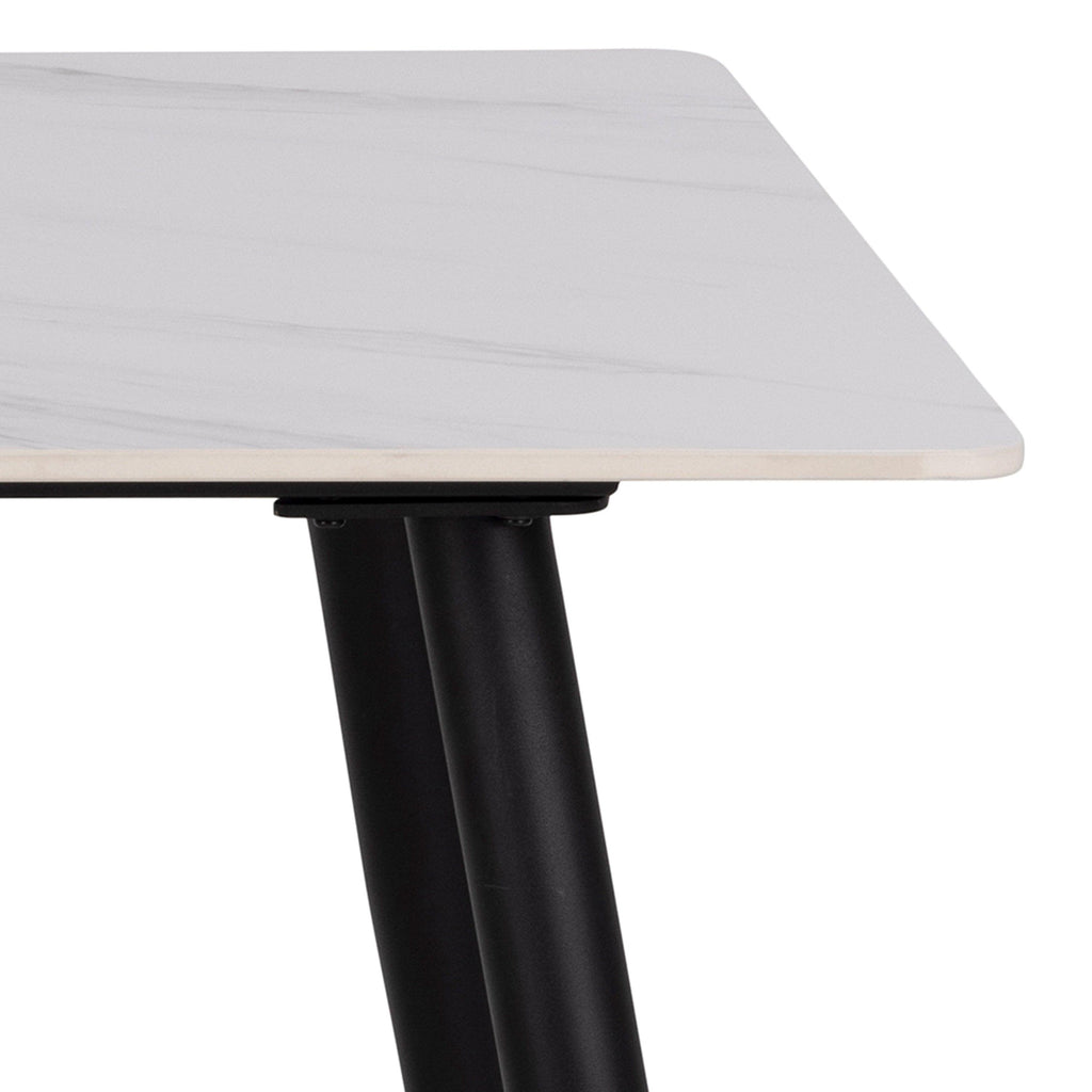 Wicklow Ceramic Dining Table in White 140x80cm - image 8