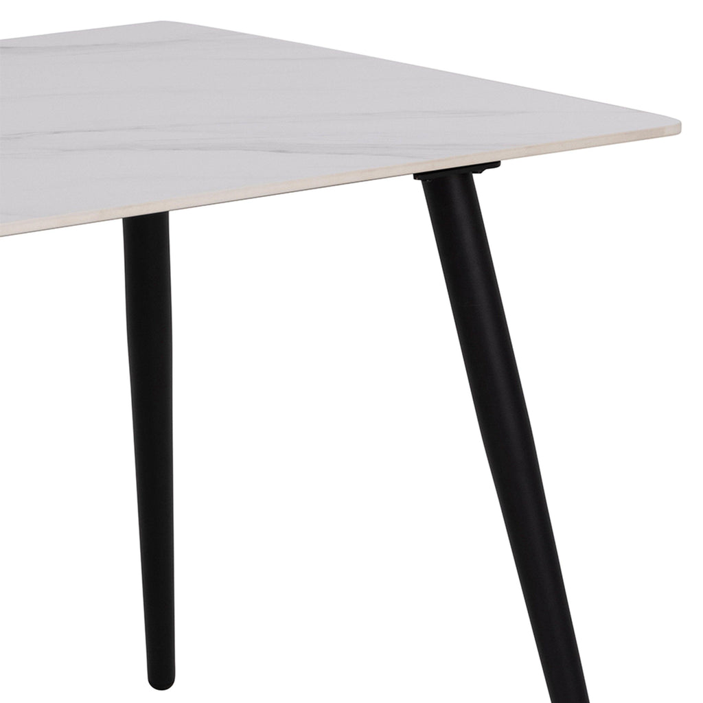 Wicklow Ceramic Dining Table in White 140x80cm - image 9