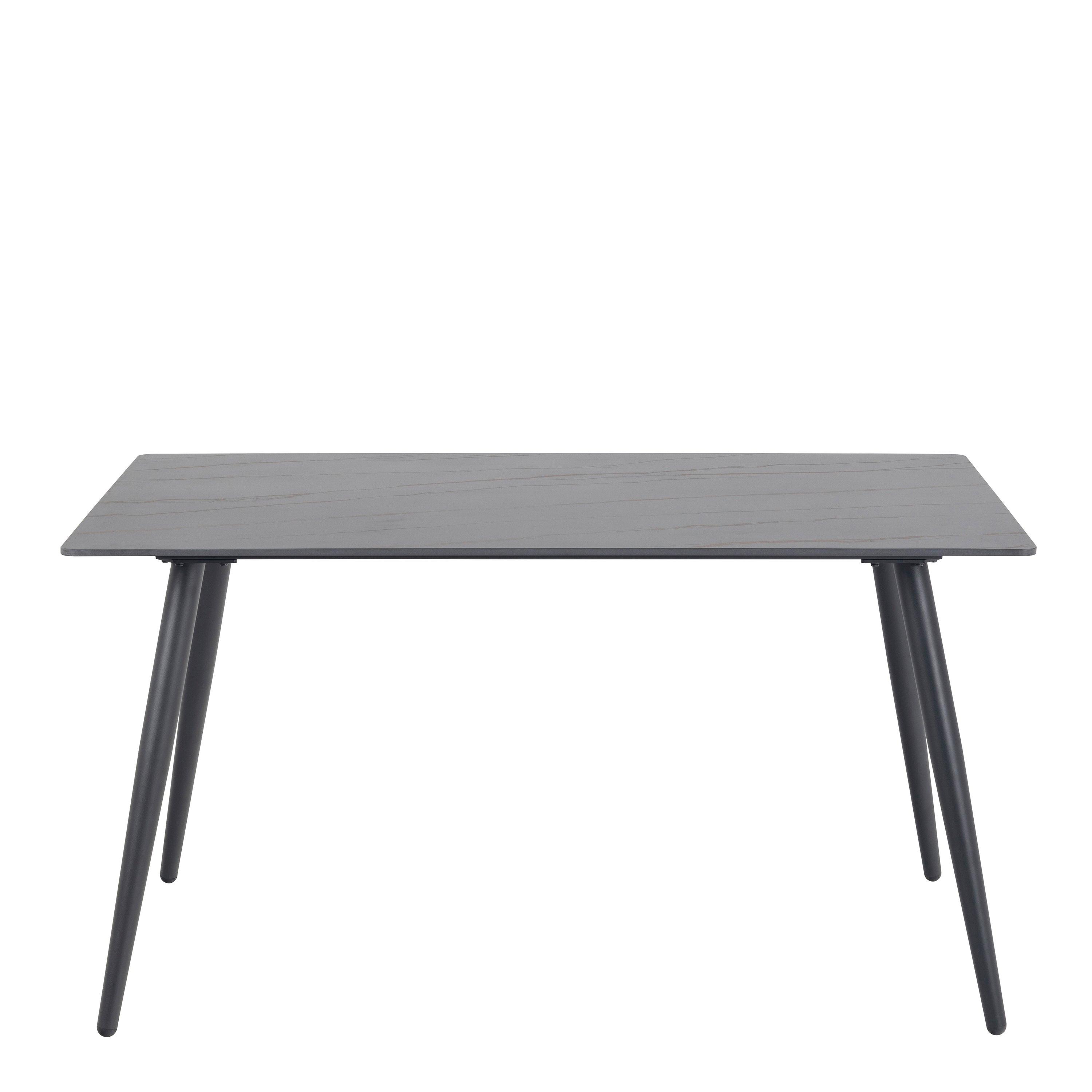 Wicklow Ceramic Dining Table in Black 140x80cm - image 2