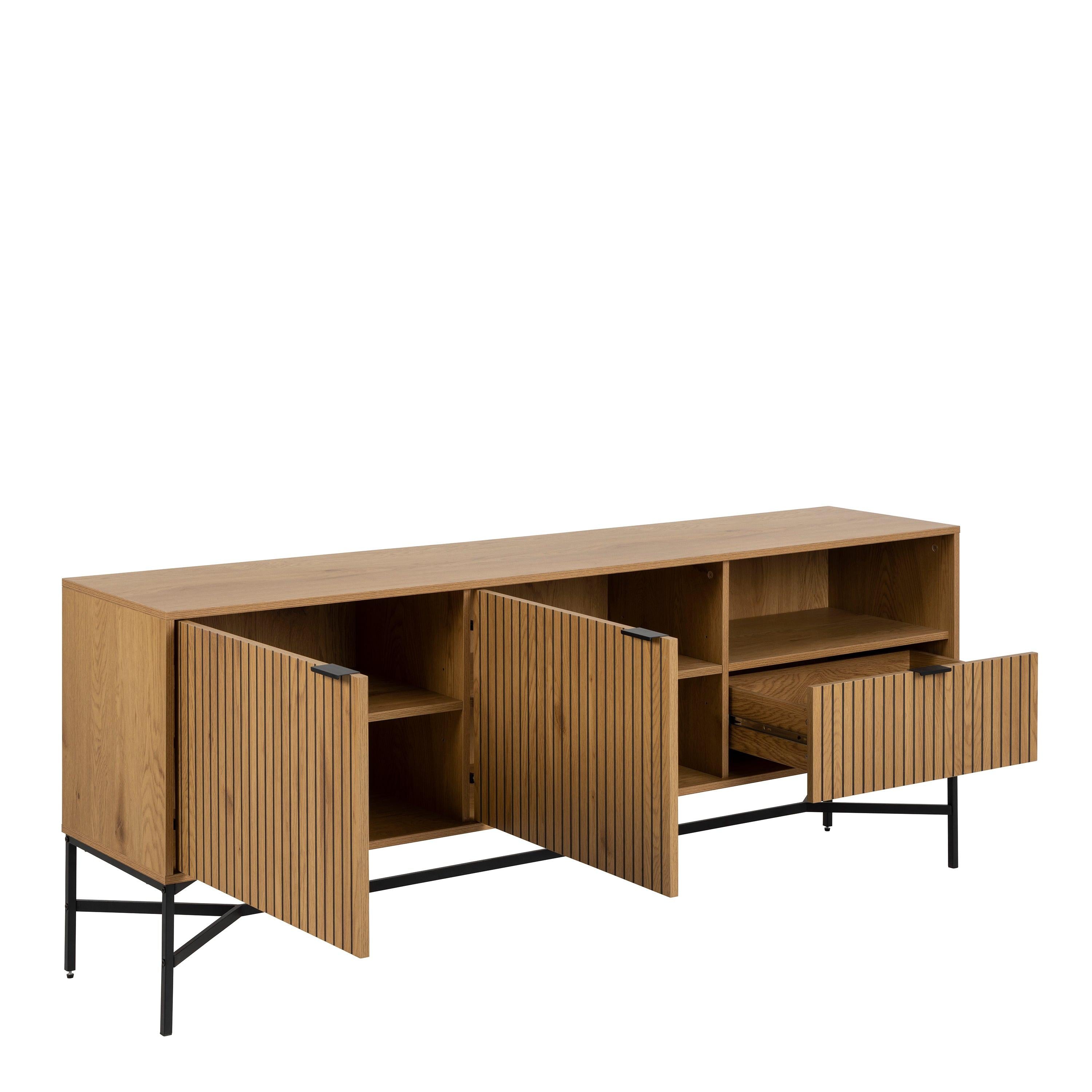 Jaipur Sideboard with 2 Doors and 1 Drawer in Wild Oak - image 4