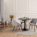 Malta Ceramic Round Dining Table in Black 90x75cm - image 3