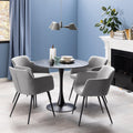 Malta Ceramic Round Dining Table in Black 90x75cm - image 5