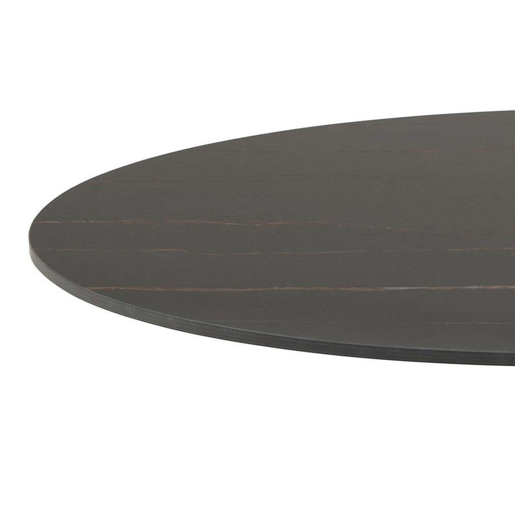 Malta Ceramic Round Dining Table in Black 90x75cm - image 7