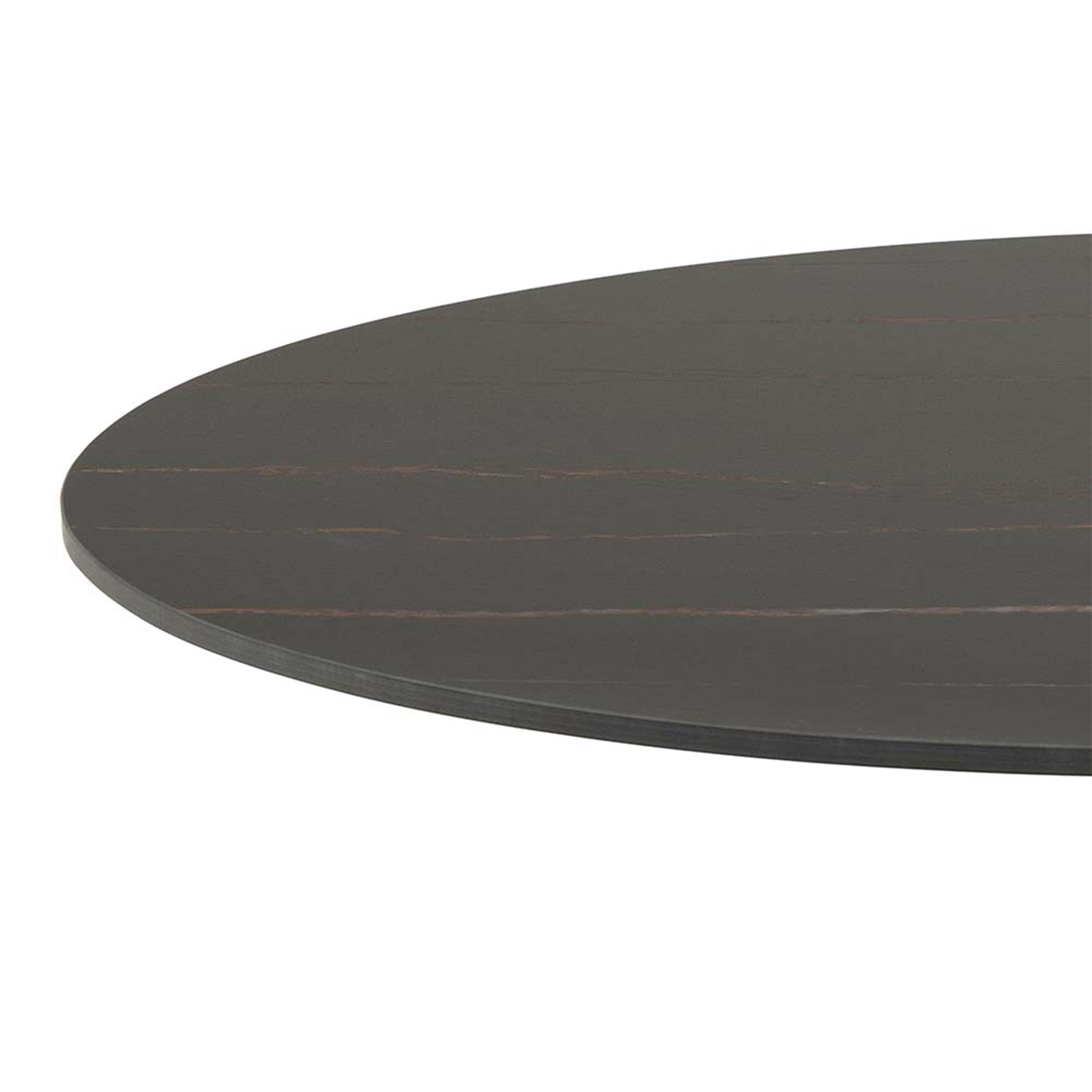 Malta Ceramic Round Dining Table in Black 90x75cm - image 7