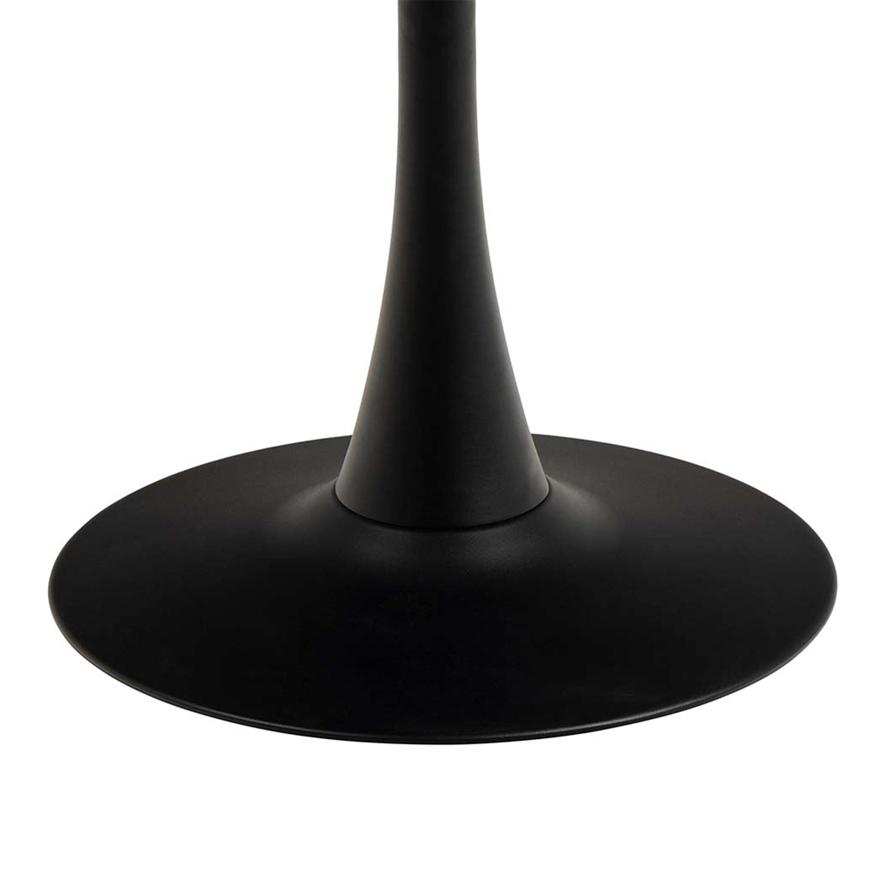 Malta Ceramic Round Dining Table in Black 90x75cm - image 8