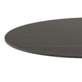 Malta Ceramic Round Dining Table in Black 90cm includes 4 Celia Dining Chairs in Light Grey - image 4