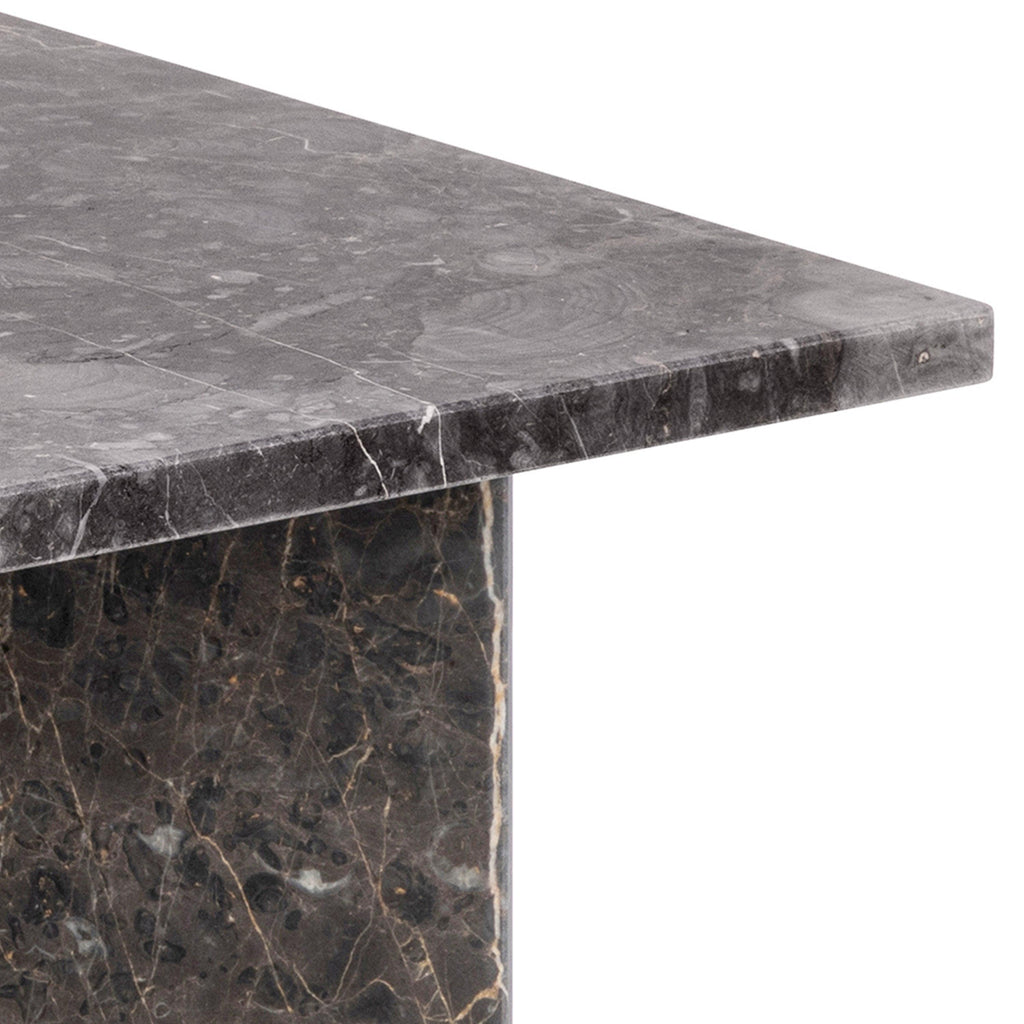 Vega Square Coffee Table with Marron Marble Top 90cm - image 6