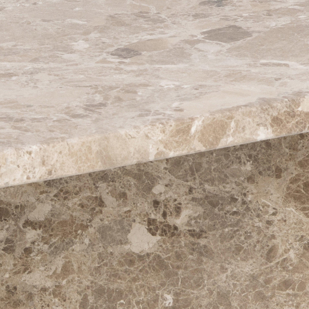 Vega Square Coffee Table with Brown Marble Top 90cm - image 6