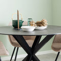 Heaven Round Dining Table with Ceramic Black Top - image 4