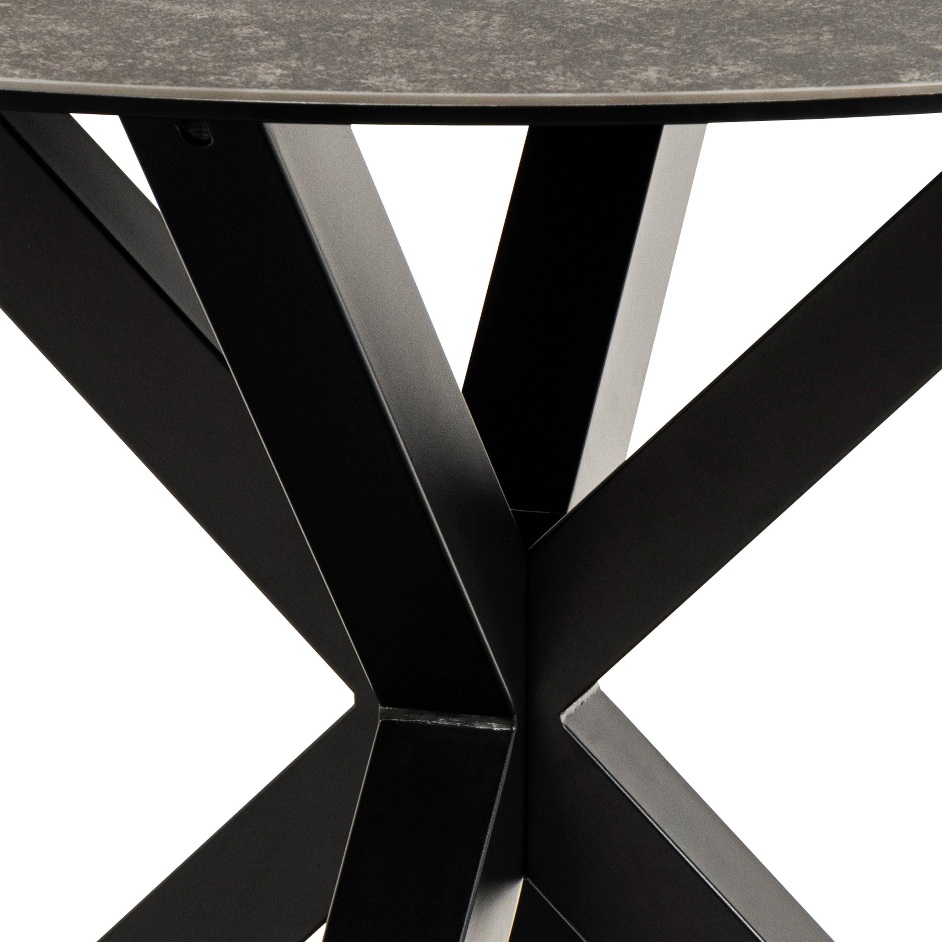 Heaven Round Dining Table with Ceramic Black Top - image 6