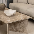 Vega Rectangular Coffee Table with Brown Marble Top 140cm - image 4