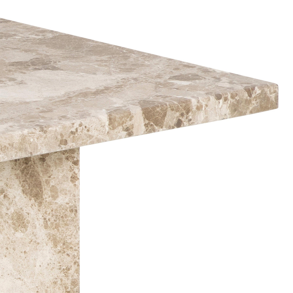Vega Rectangular Coffee Table with Brown Marble Top 140cm - image 7