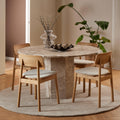Naxos Round Dining Table in Brown Marble 130cm - image 3