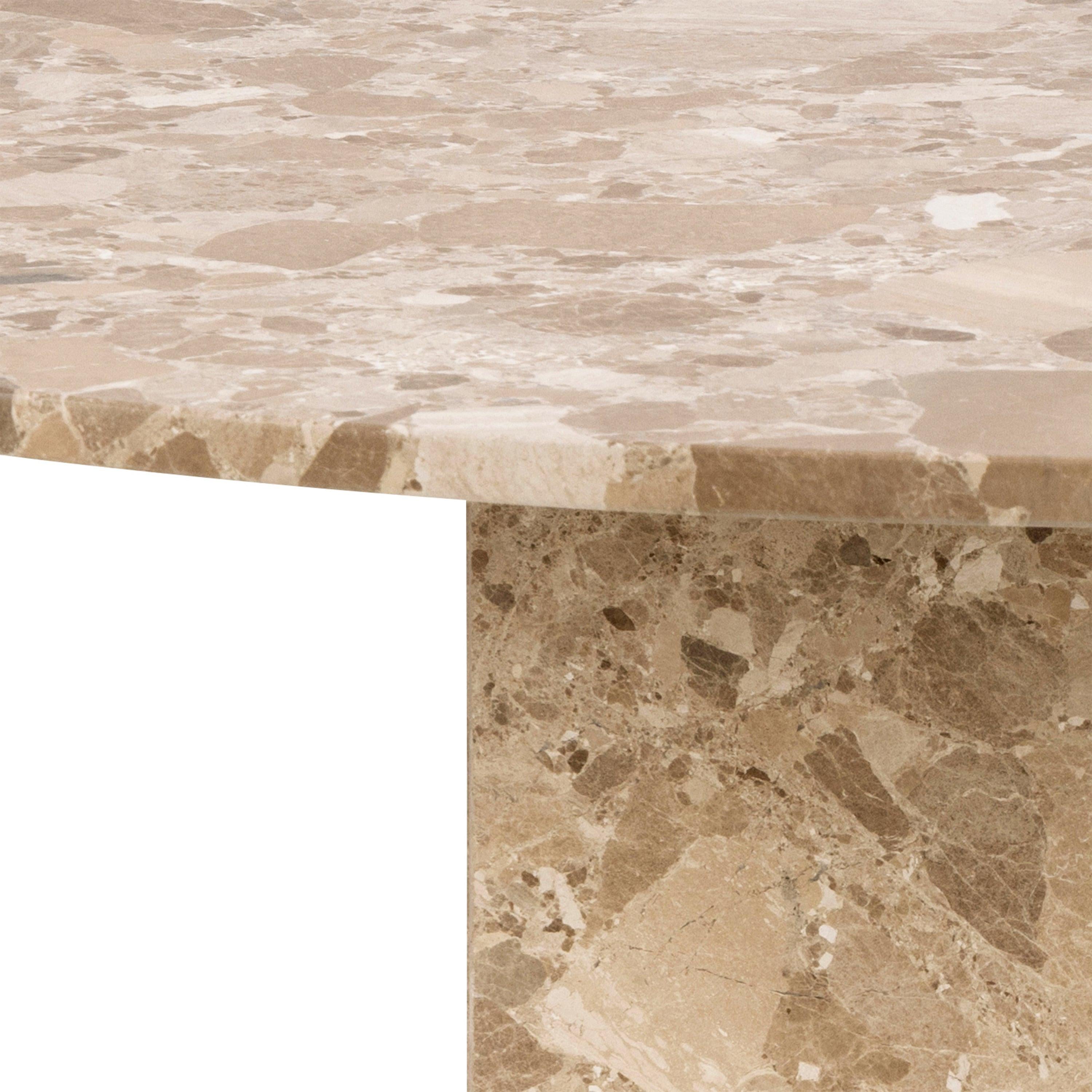 Naxos Round Dining Table in Brown Marble 130cm - image 5