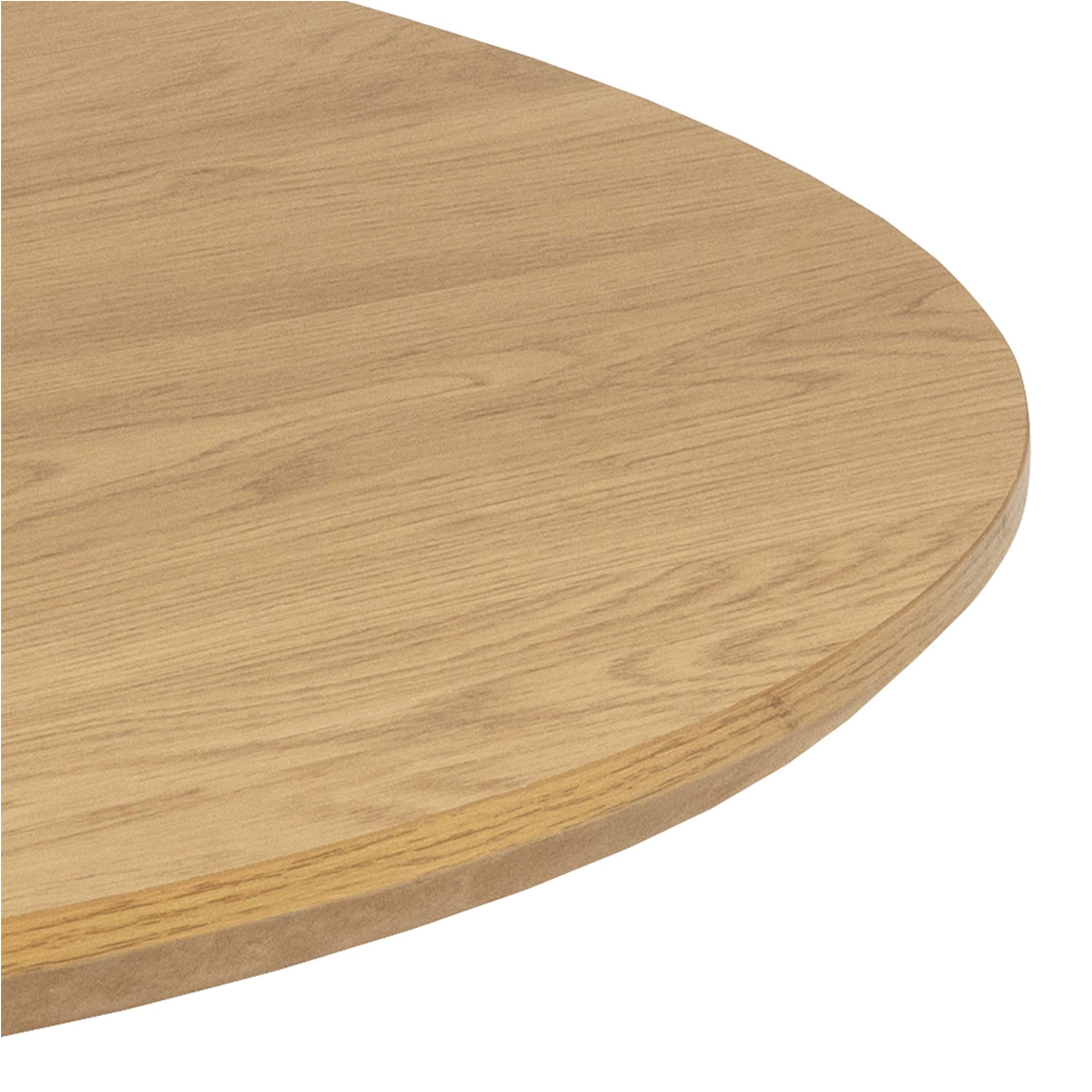 Yale Dining Table in Oak 120cm includes 4 Adele Dining Chairs in Grey Fabric - image 5
