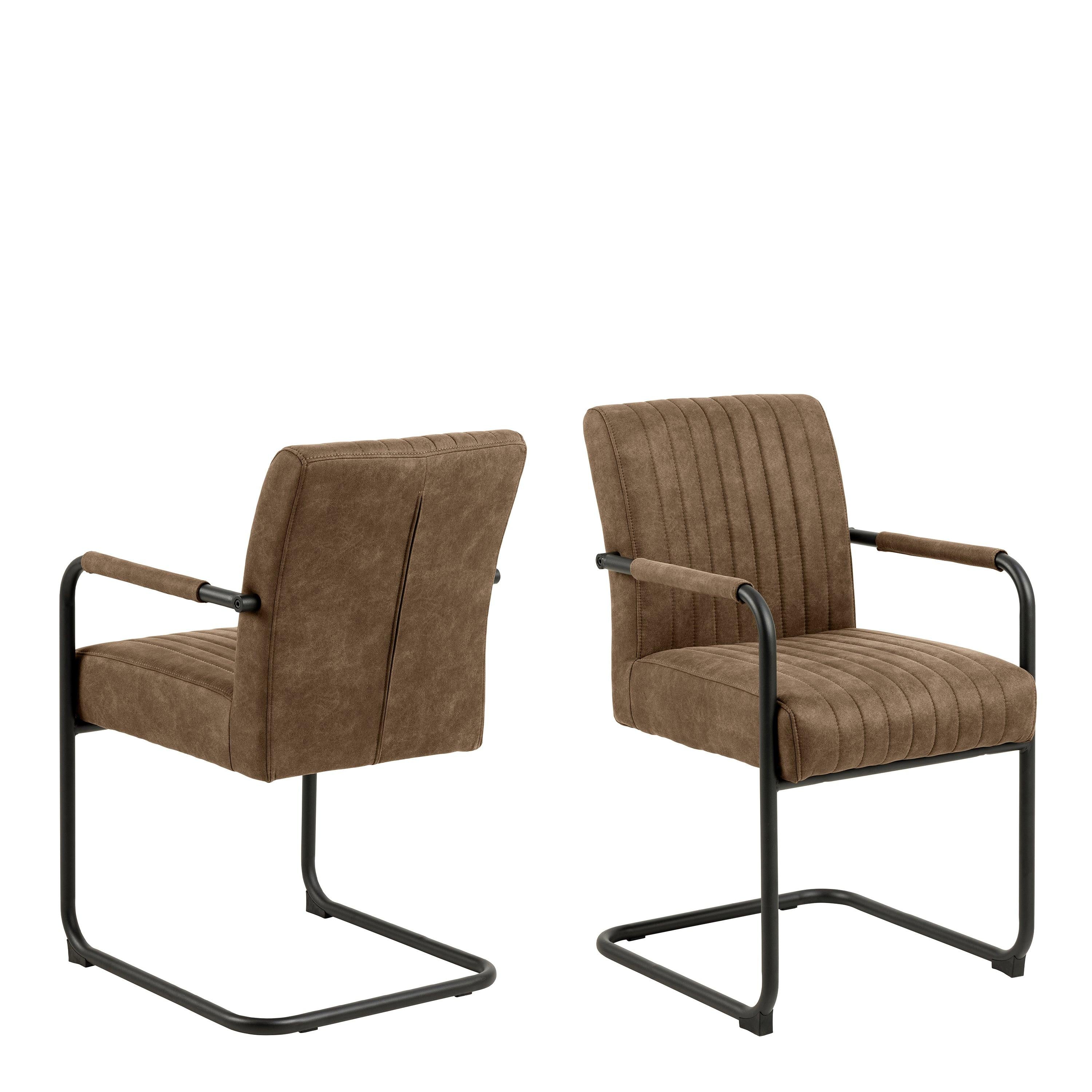 Yale Dining Table in Oak 120cm includes 4 Adele Dining Chairs in Light Brown Fabric - image 6