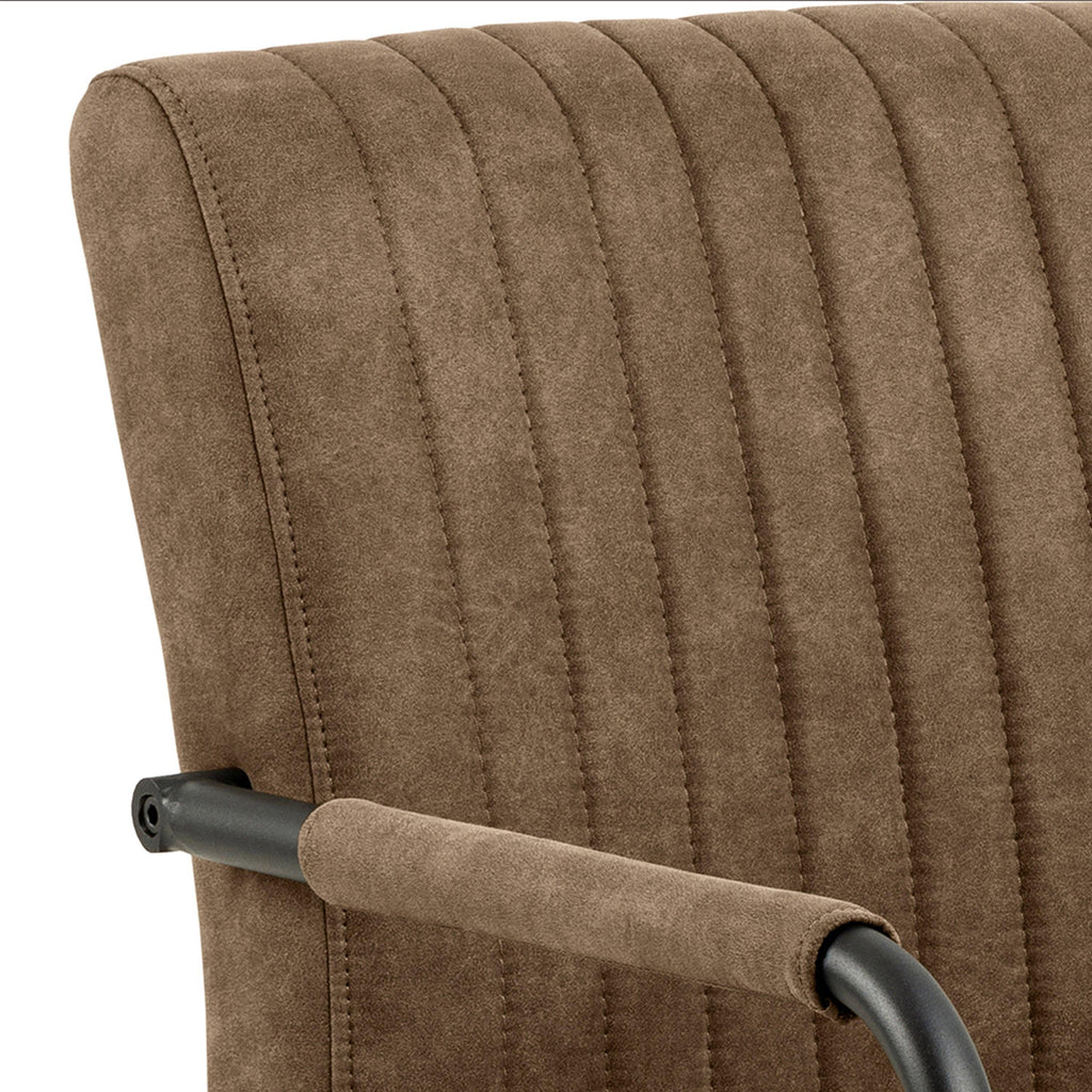 Yale Dining Table in Oak 120cm includes 4 Adele Dining Chairs in Light Brown Fabric - image 9