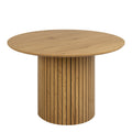 Yale Dining Table in Oak 120cm includes 4 Ines Dining Chairs in Olive Green - image 2