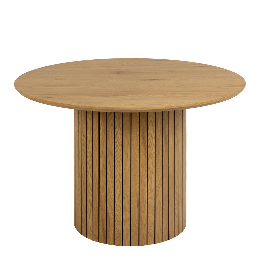 Yale Dining Table in Oak 120cm includes 4 Ines Dining Chairs in Olive Green - image 3
