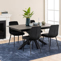 Heaven Extendable Dining Table with Ceramic Black Top 168cm - image 4