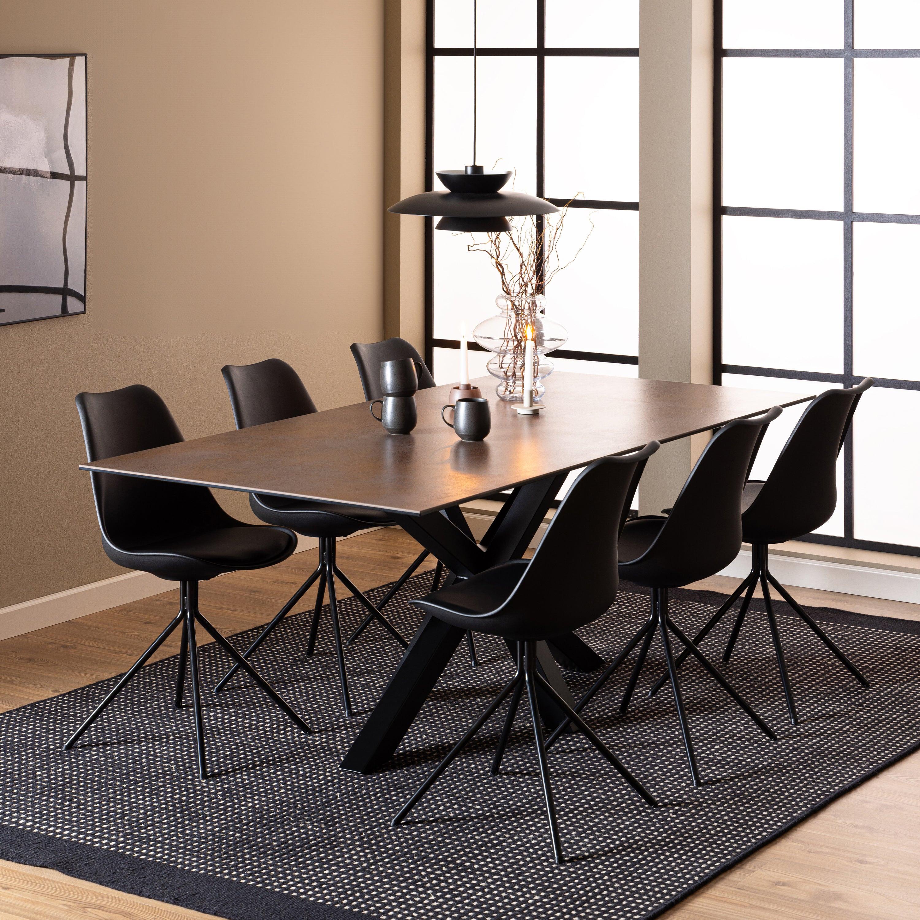 Heaven Dining Table with Ceramic Rusty Brown Top 200cm - image 3