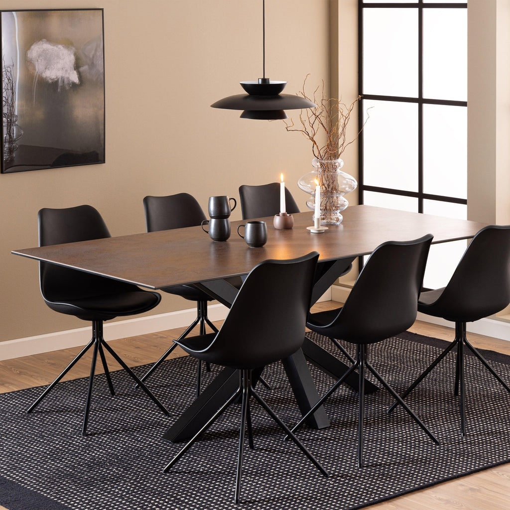 Heaven Dining Table with Ceramic Rusty Brown Top 200cm - image 4