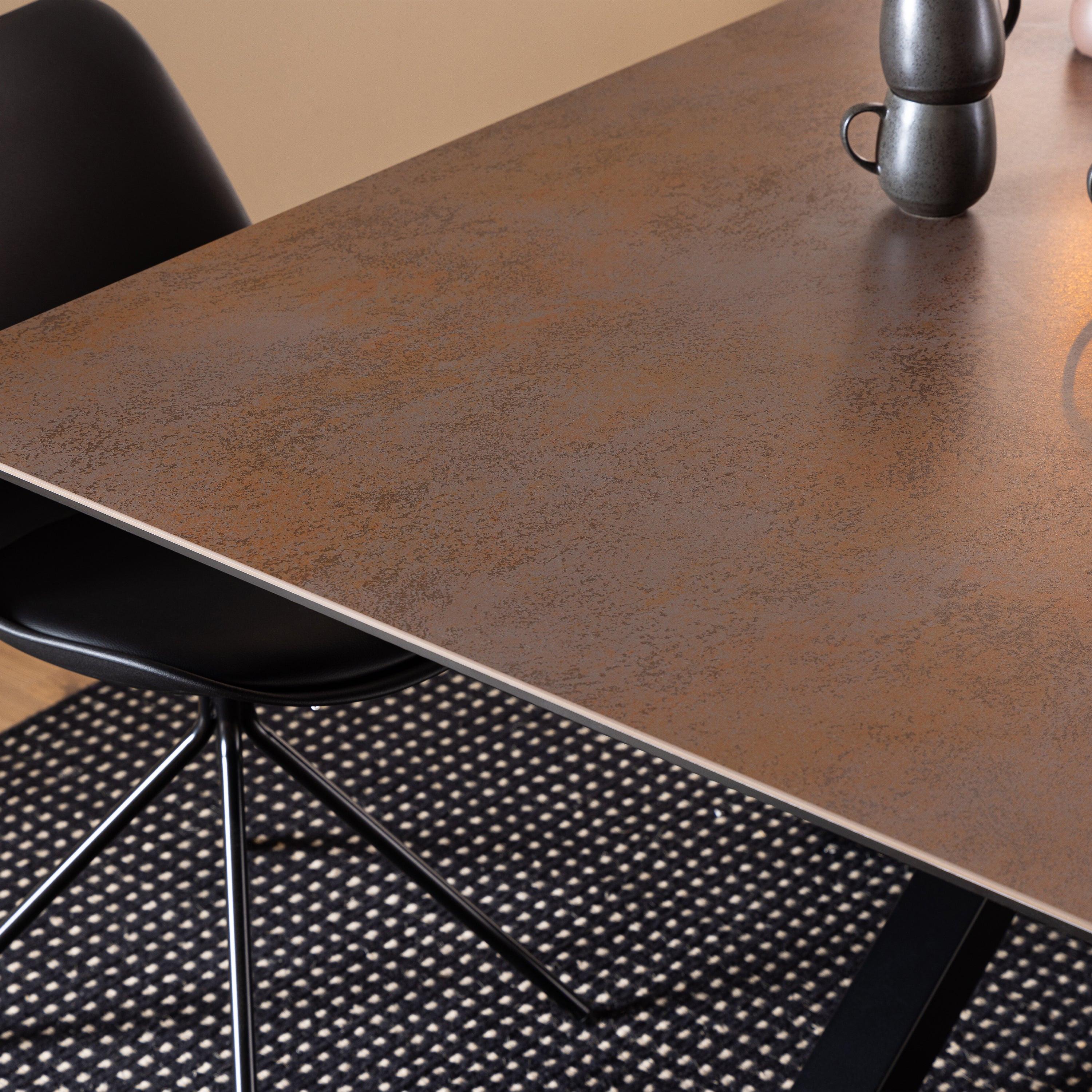 Heaven Dining Table with Ceramic Rusty Brown Top 200cm - image 5