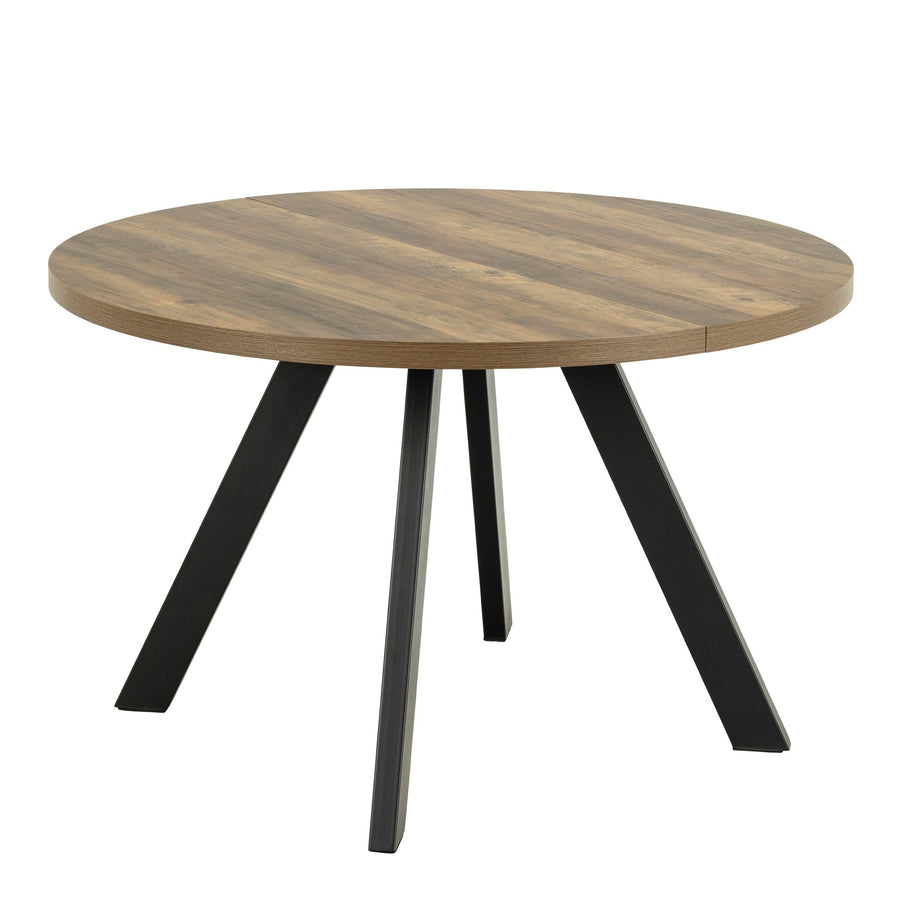 Zalida Extending Round Dining Table in Oak 120-210cm