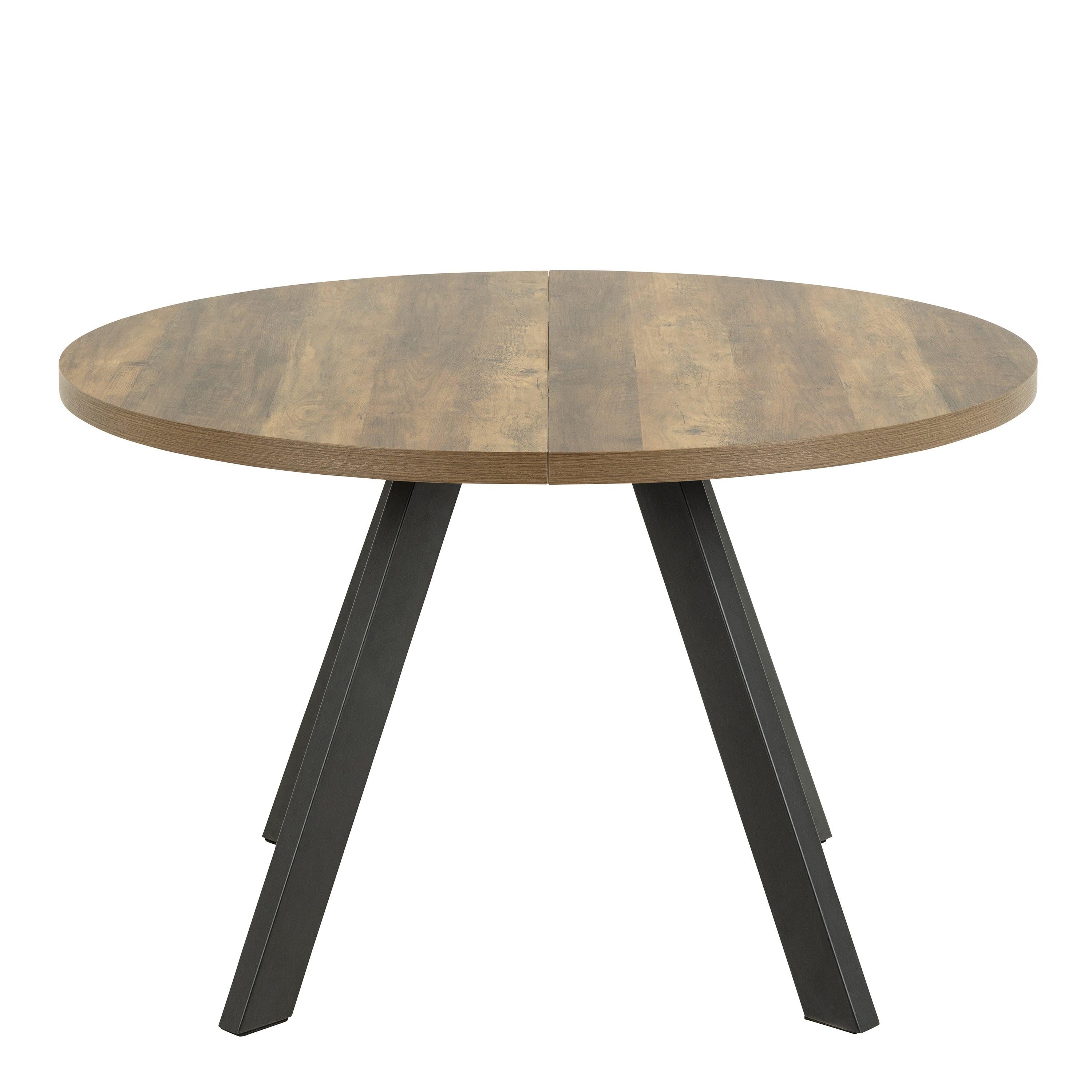 Zalida Extending Round Dining Table in Oak 120-210cm - image 2