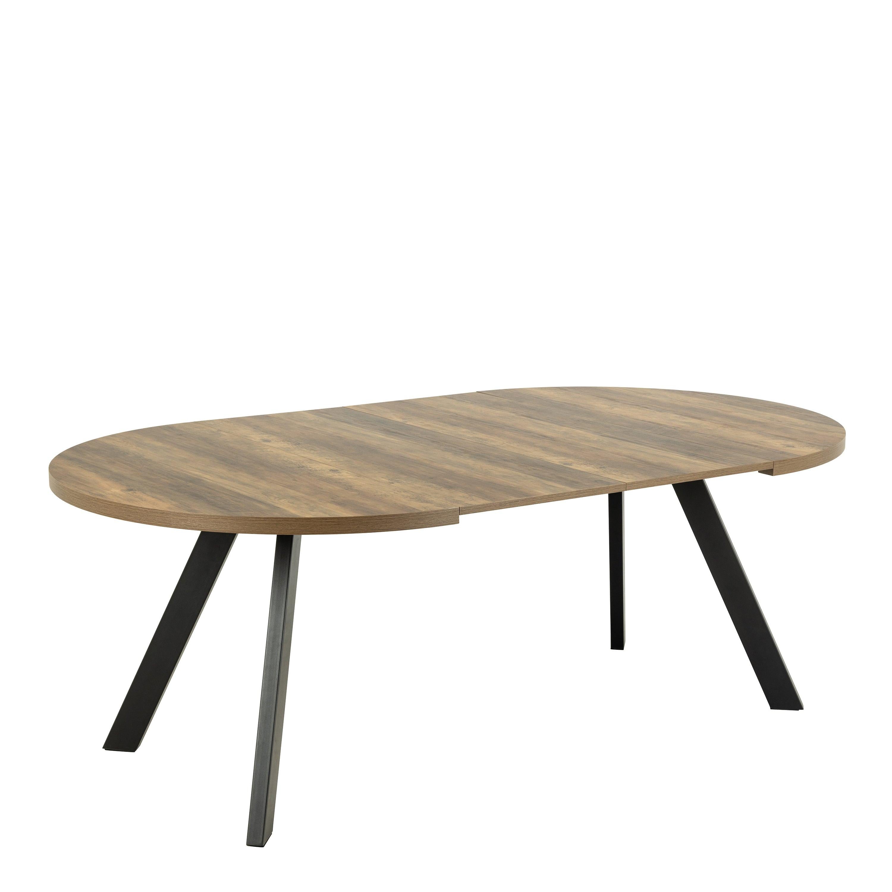 Zalida Extending Round Dining Table in Oak 120-210cm - image 3