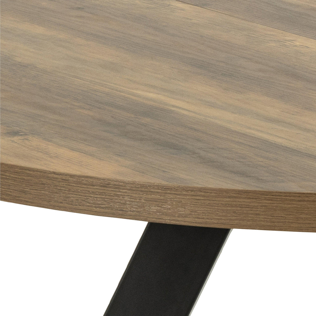 Zalida Extending Round Dining Table in Oak 120-210cm - image 5