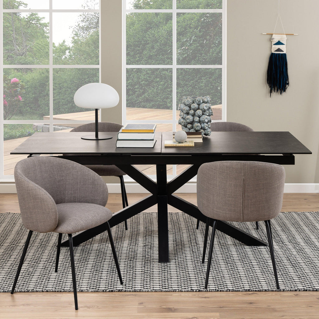 Heaven Extendable Dining Table with Ceramic Black Top 200cm - image 4