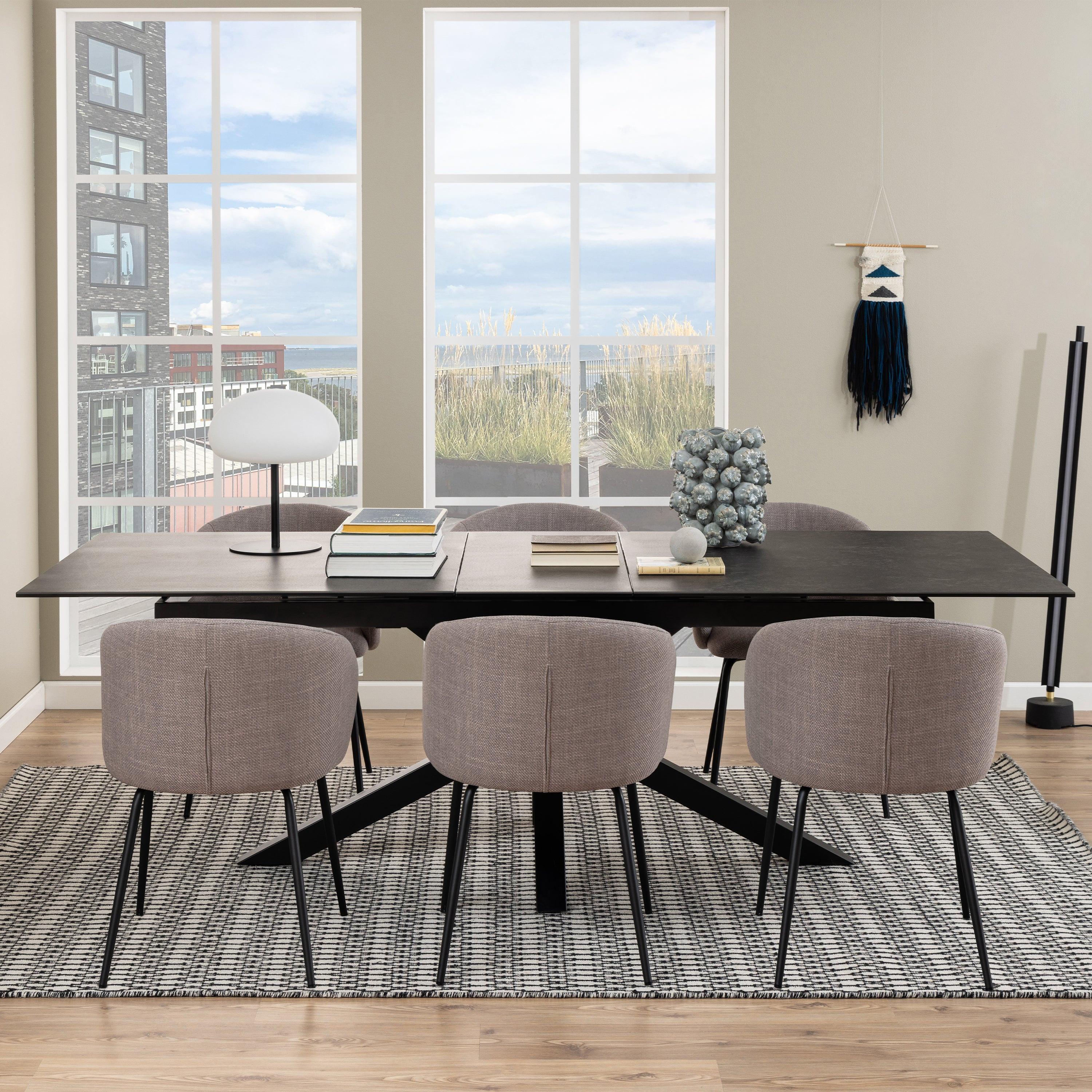 Heaven Extendable Dining Table with Ceramic Black Top 200cm - image 5