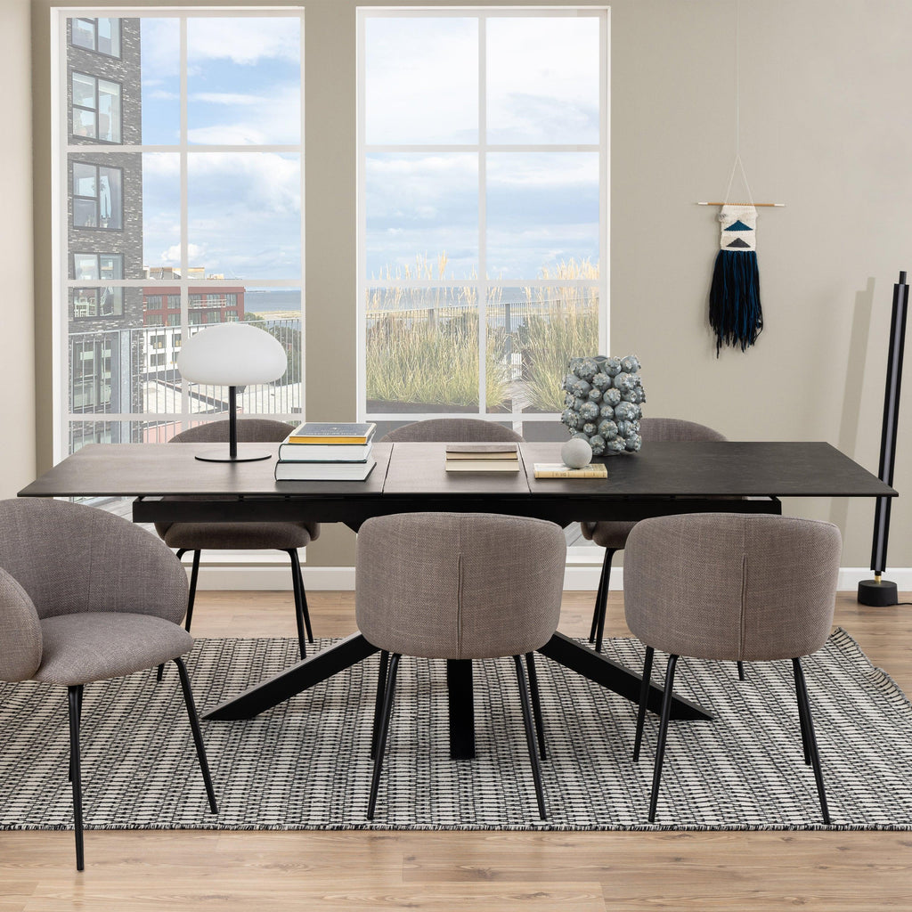Heaven Extendable Dining Table with Ceramic Black Top 200cm - image 6