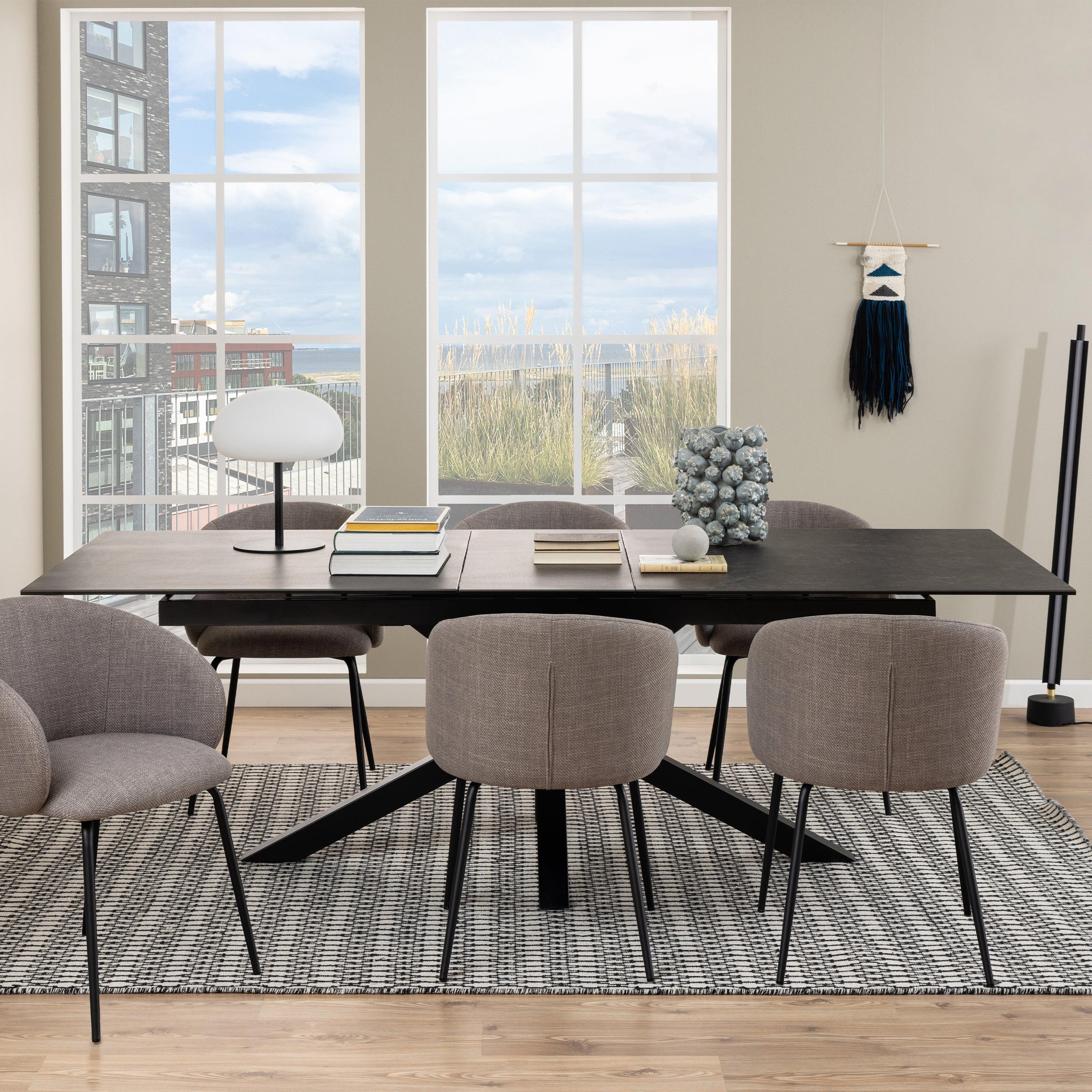 Heaven Extendable Dining Table with Ceramic Black Top 200cm - image 6