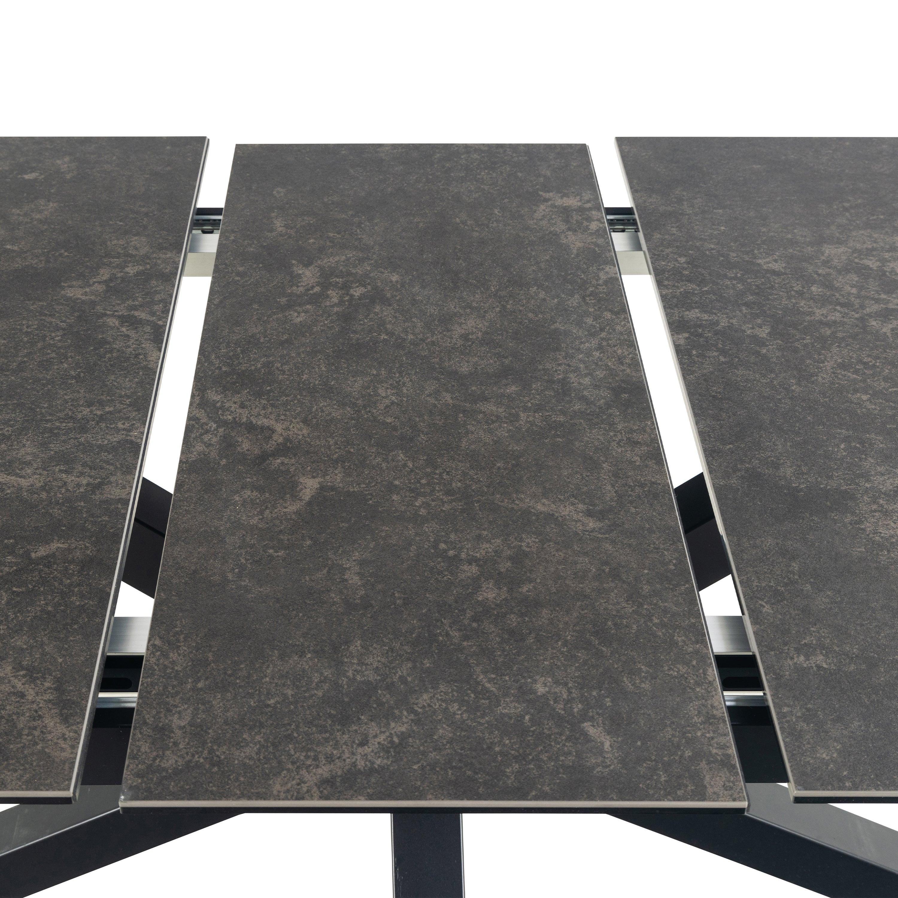 Heaven Extendable Dining Table with Ceramic Black Top 200cm - image 9