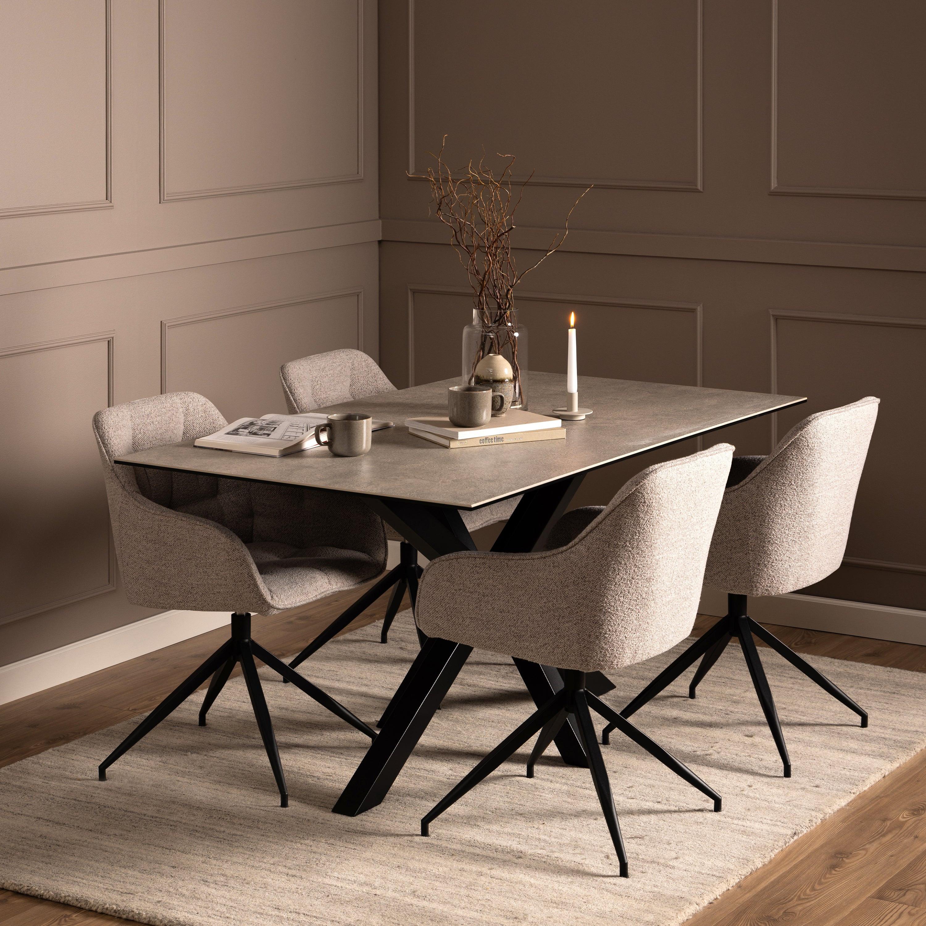 Heaven Dining Table in Ceramic Grey 160x90cm - image 3