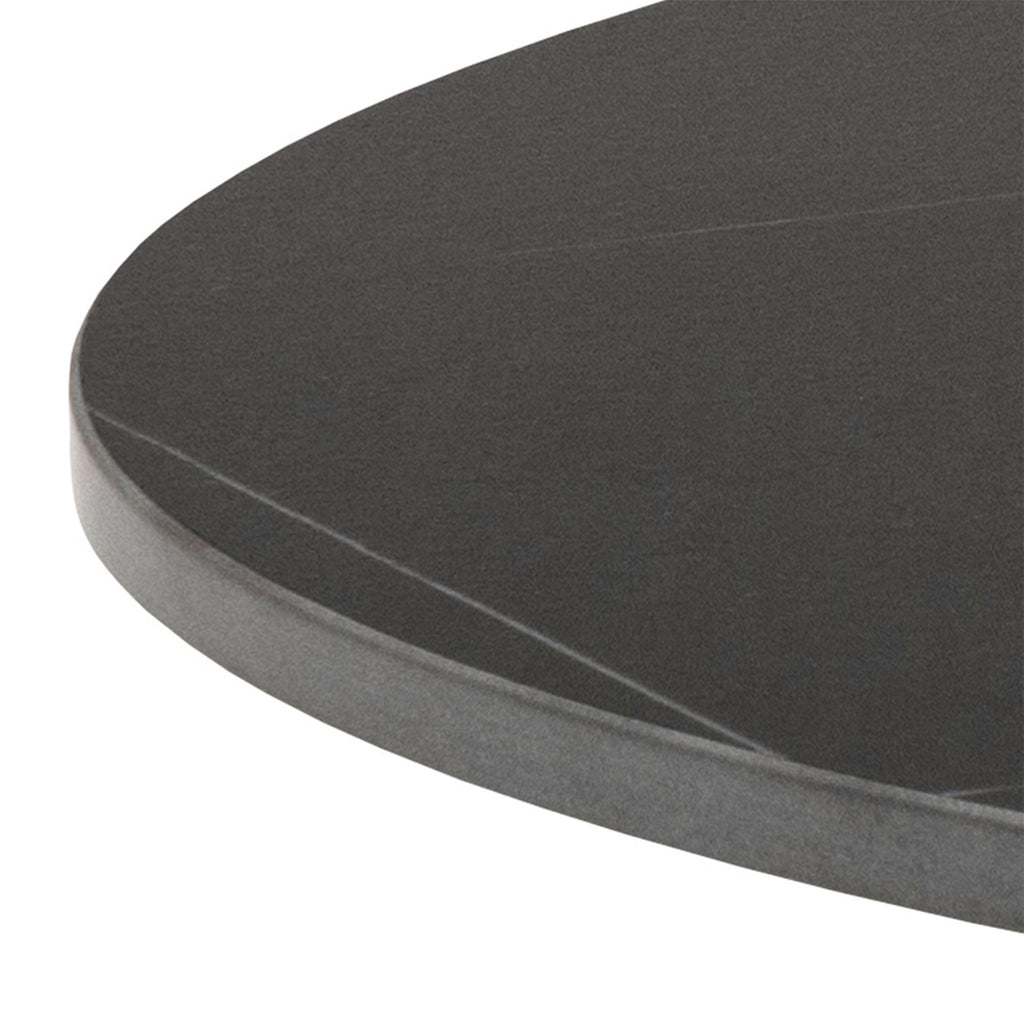 Malta Ceramic Round Coffee Table in Matt black 60x45cm - image 4