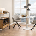Malta Ceramic Square Dining Table in White - image 3