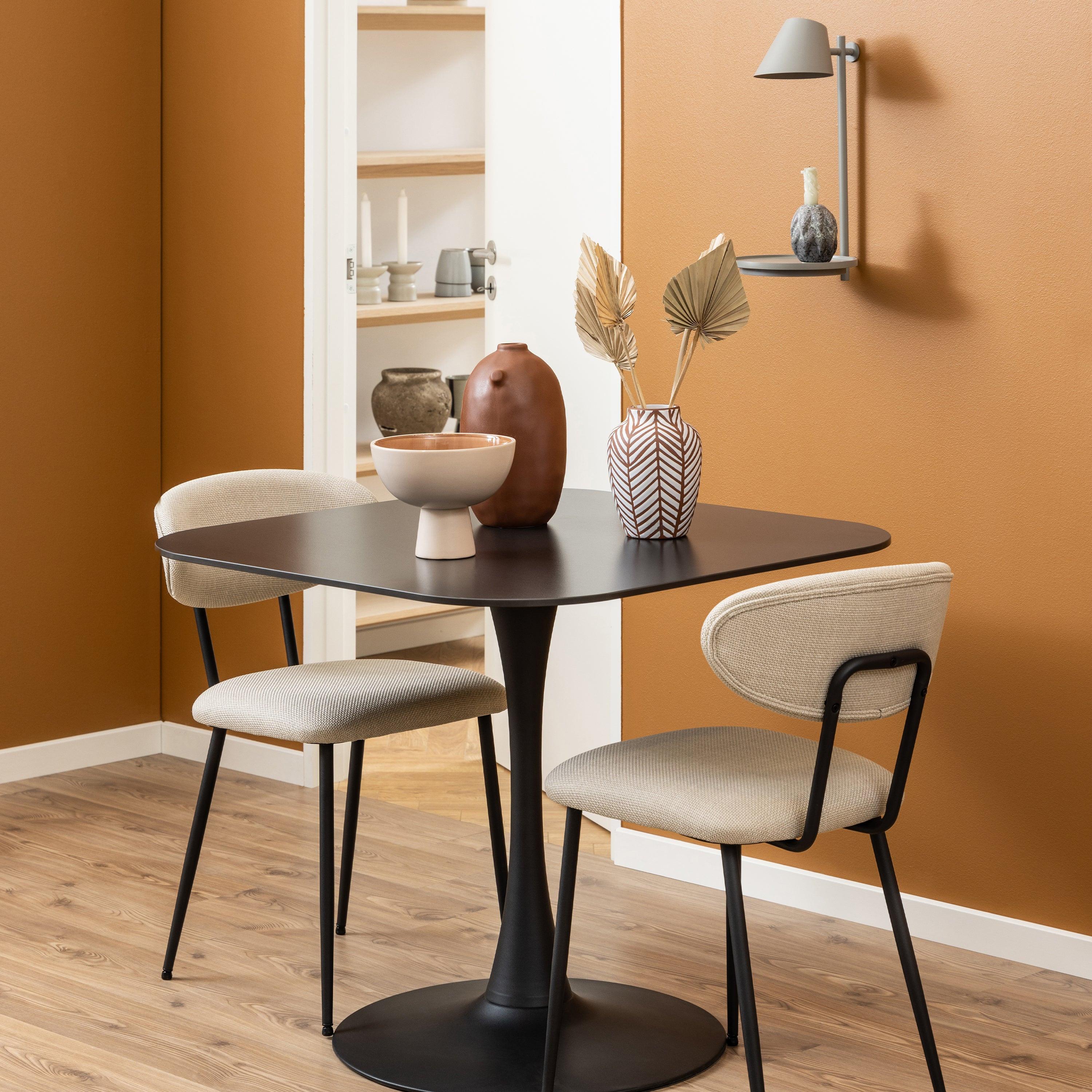 Malta Ceramic Square Dining Table Black - image 3