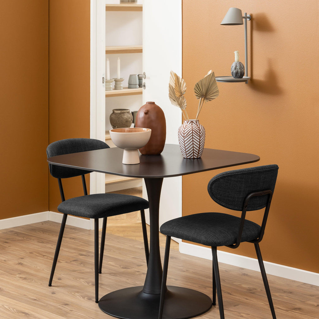 Malta Ceramic Square Dining Table Black - image 4