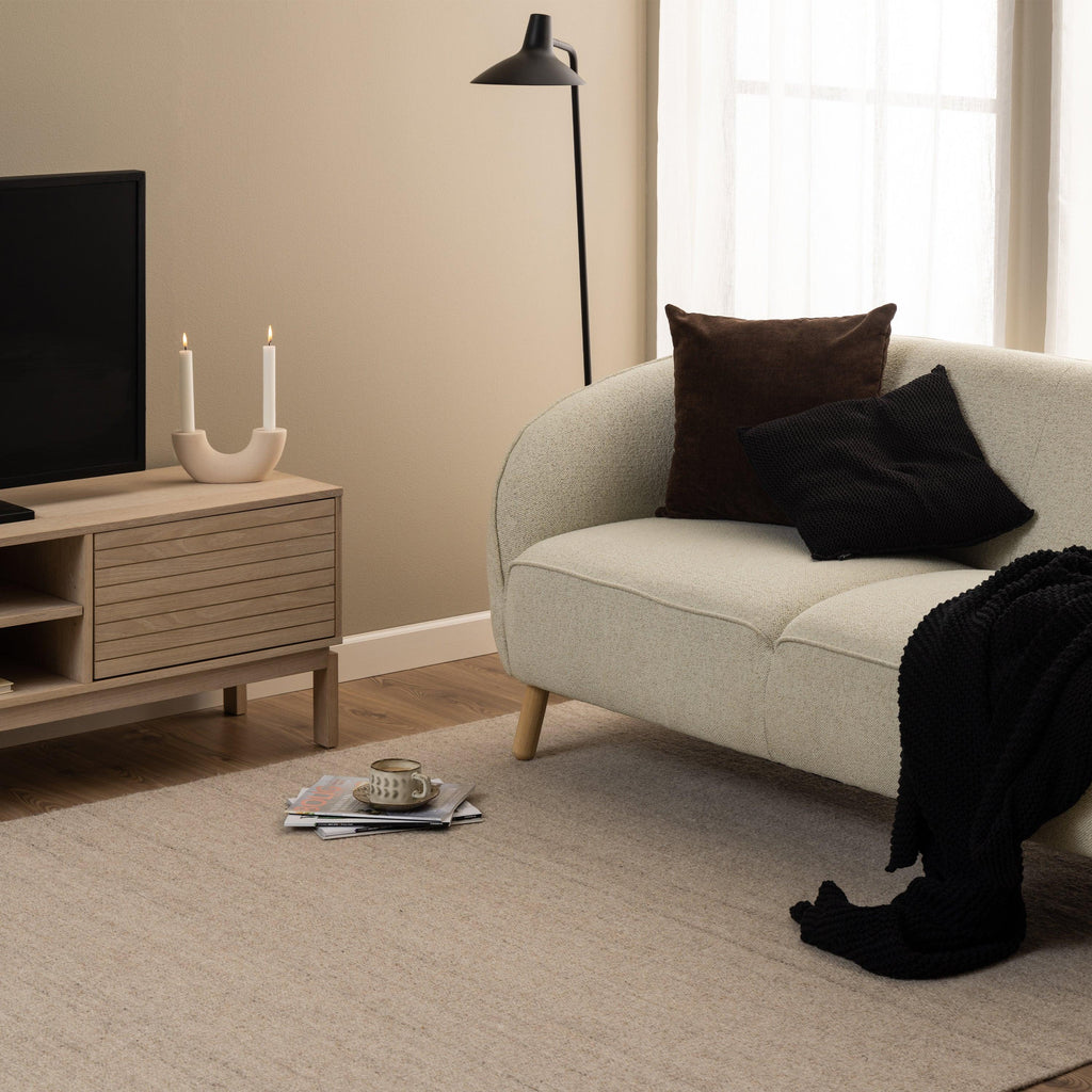 Linley 2 Door TV Unit in White Oak - image 5