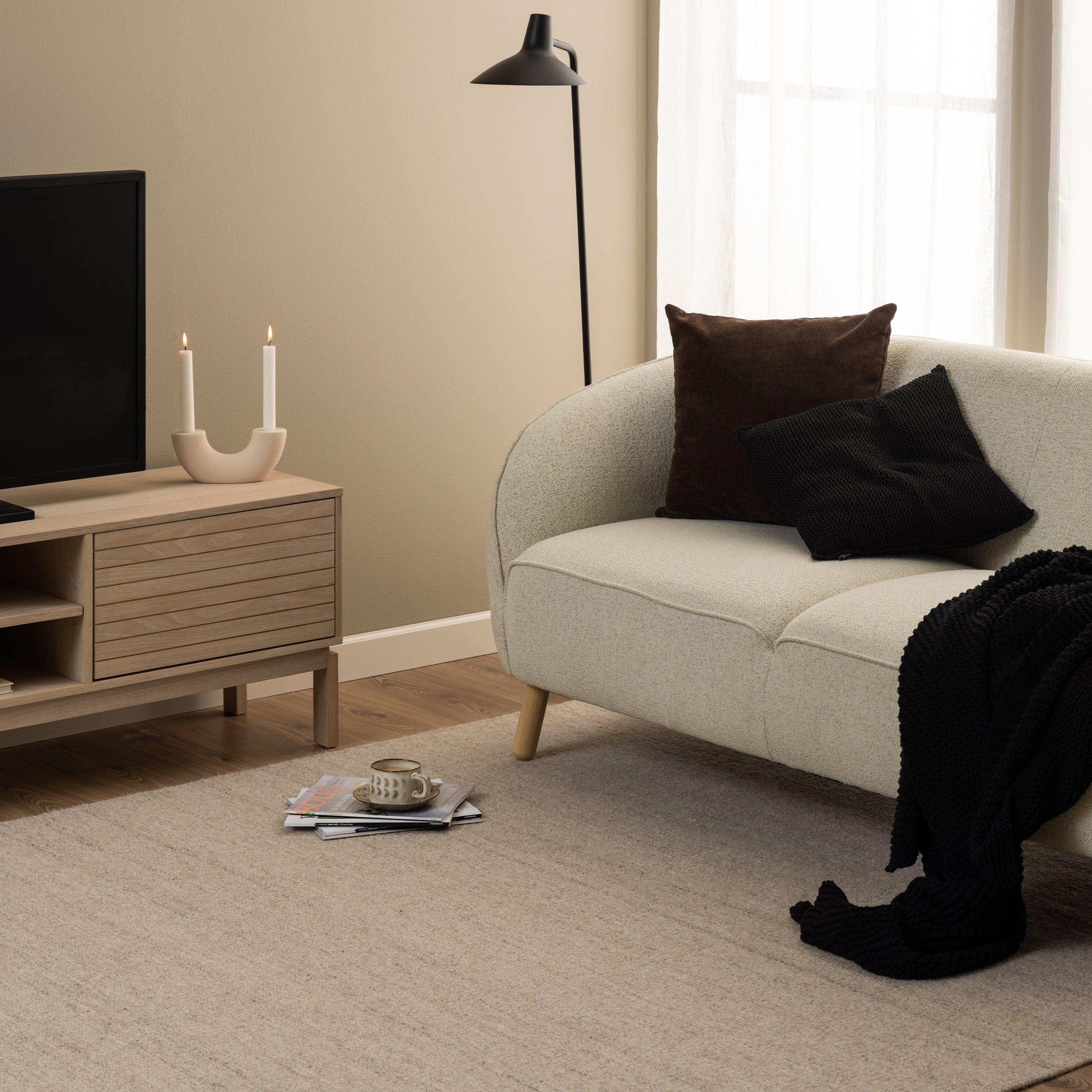 Linley 2 Door TV Unit in White Oak - image 5